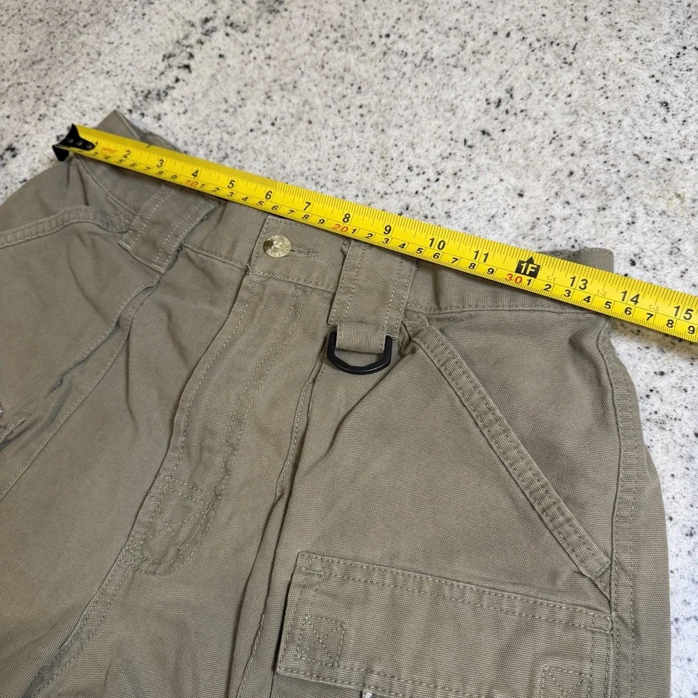 Vintage Columbia PFG Cargo Shorts Mens Small Khaki Beige Cotton Fishing Elastic